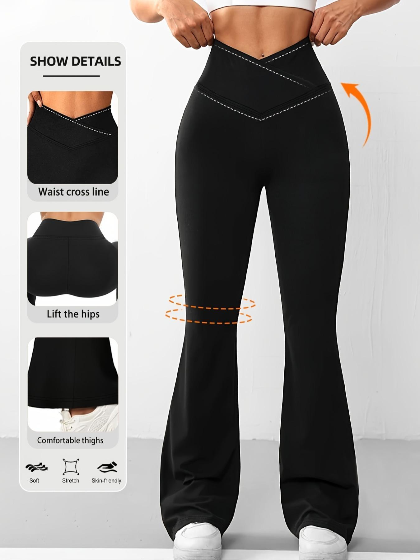 Women's high-waisted, slim-fit, slight-flare trousers