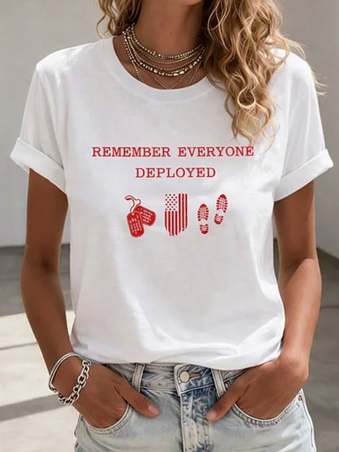 Women's Red Friday Print T-Shirt