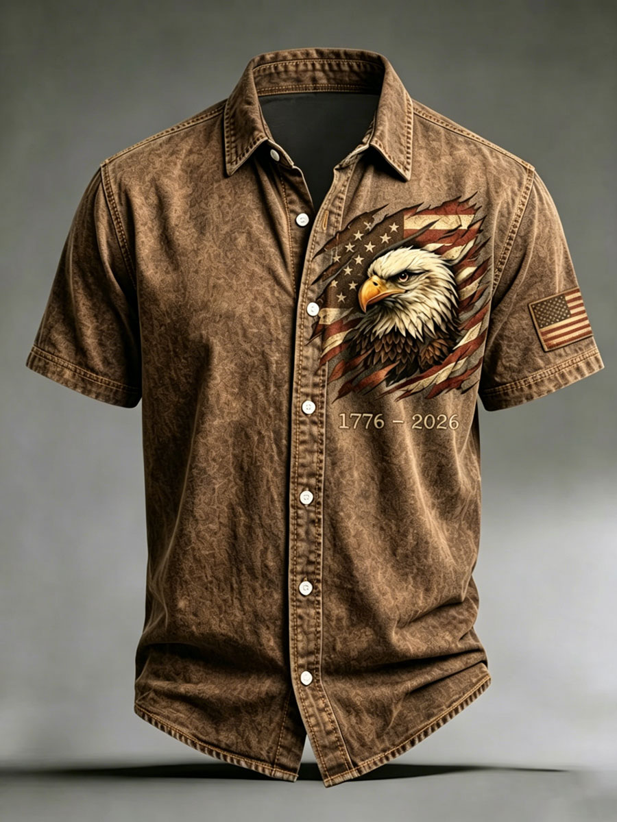 Men'S 250Th Anniversary National Print  Shirt