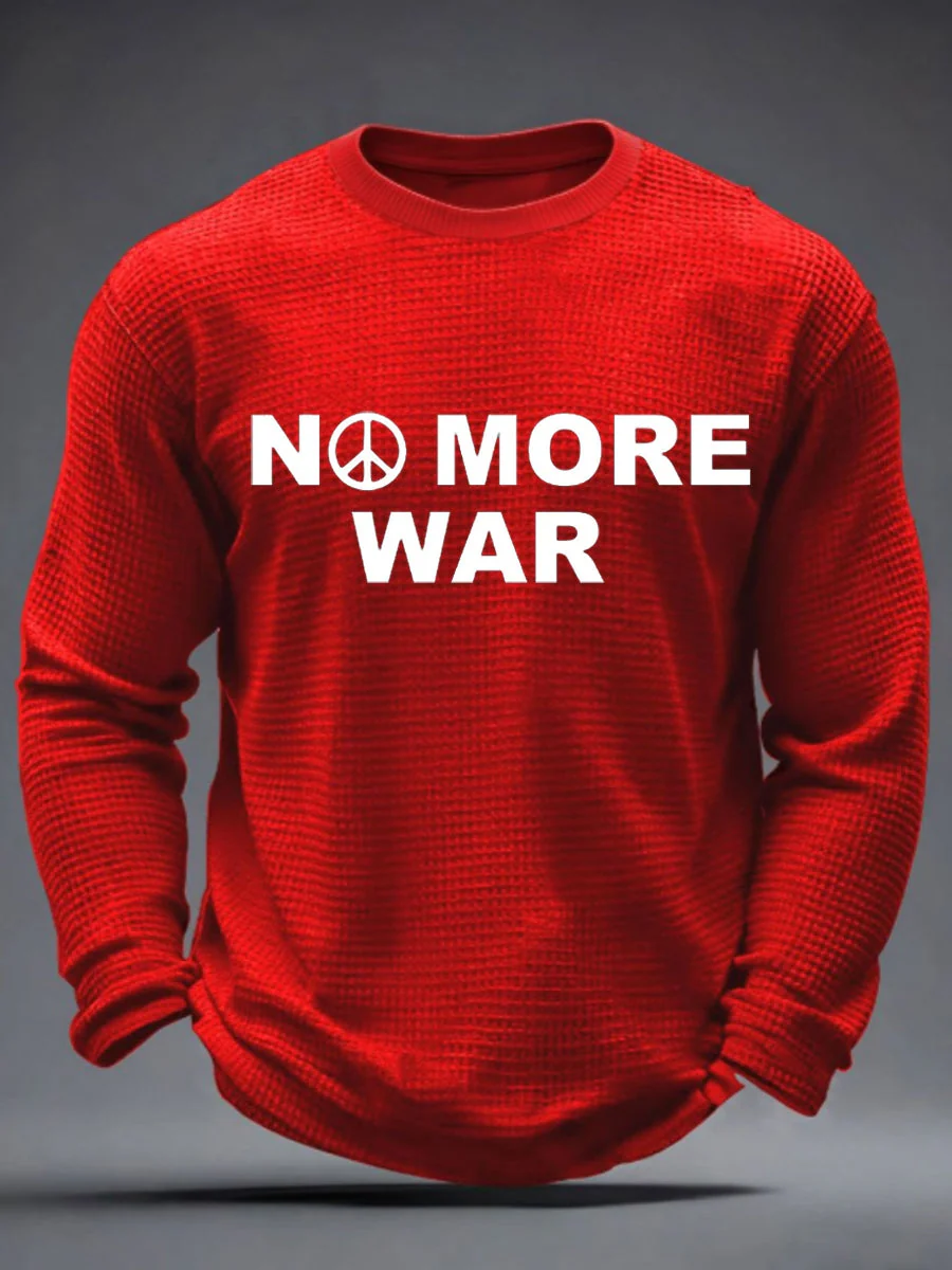 Men's No War Waffle Long Sleeve T-Shirt