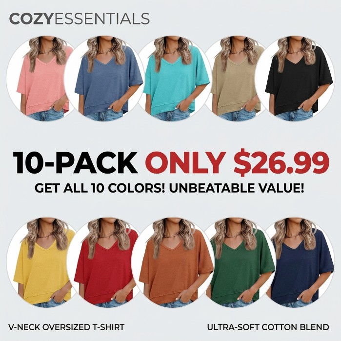 Women's Summer V Neck T Shirts Casual Short Sleeve Flowy Tops