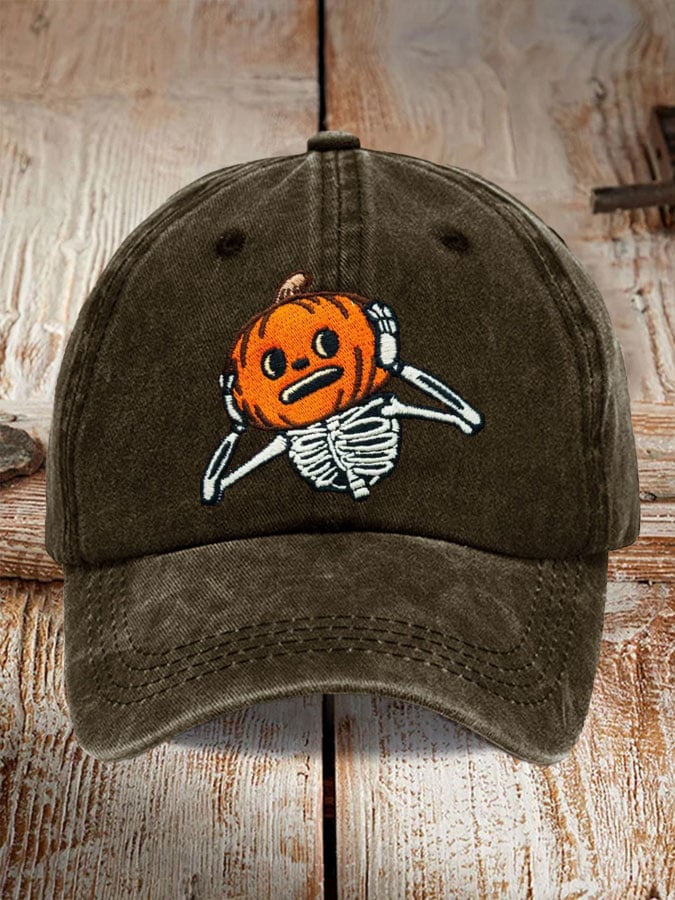 Unisex Fall Pumpkin Halloween Print Hat