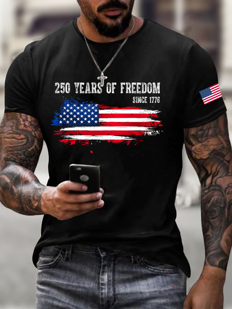 Men'S United States of America 1776-2026 American Flag T-Shirt