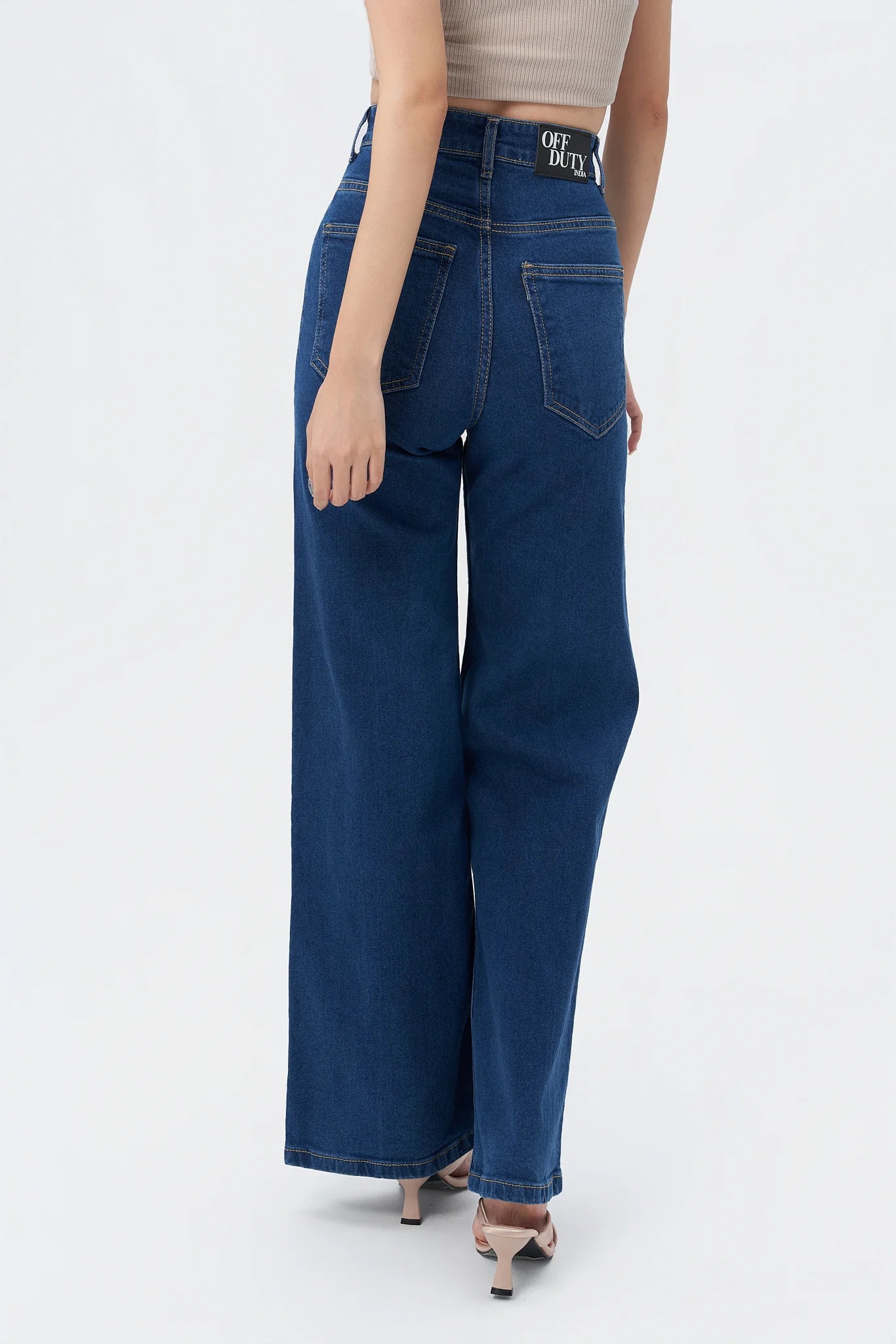Wide Leg High Rise Jeans