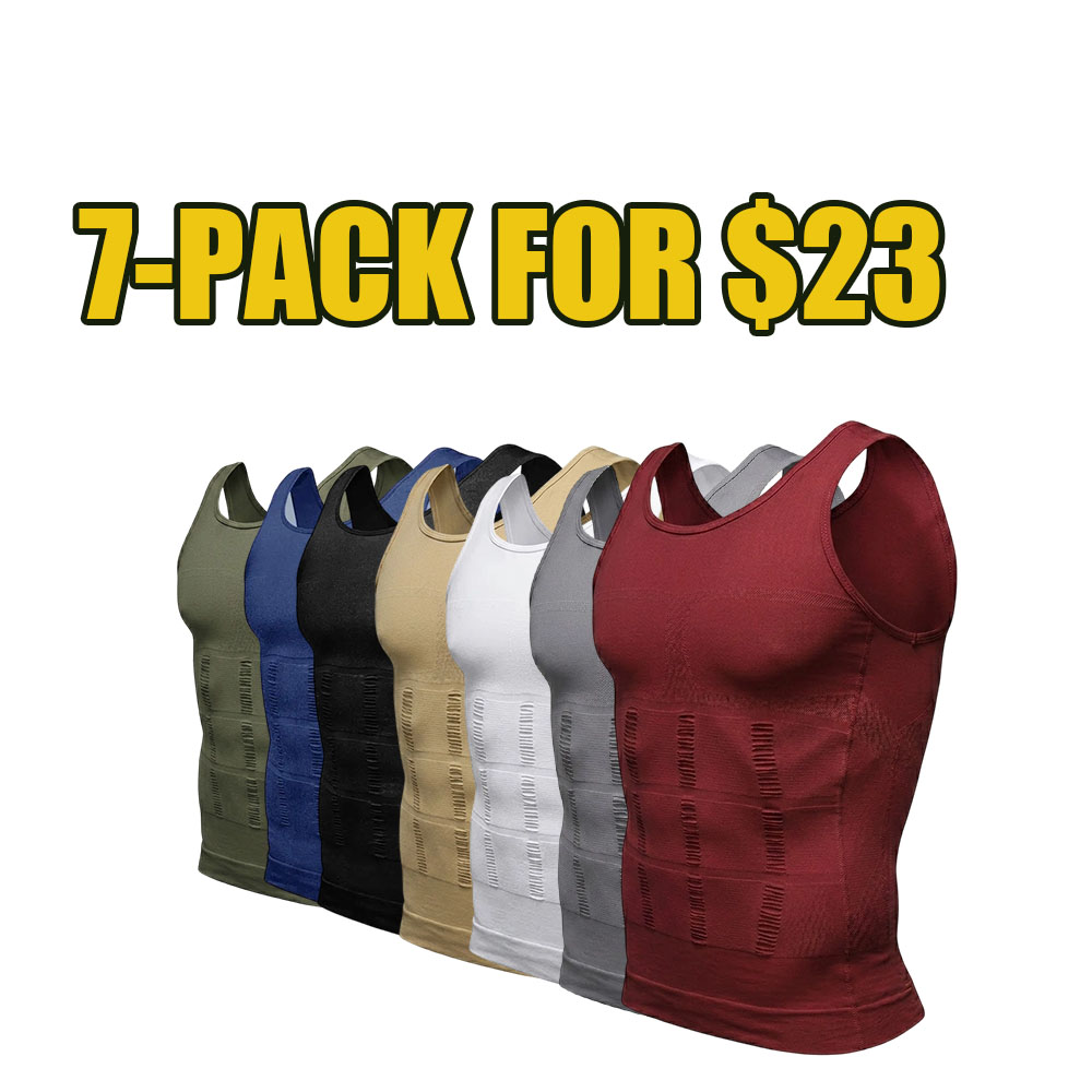 💪 Men’s 10-Pack Compression Tank Tops – Slim Fit Sleeveless Shaping Undershirts