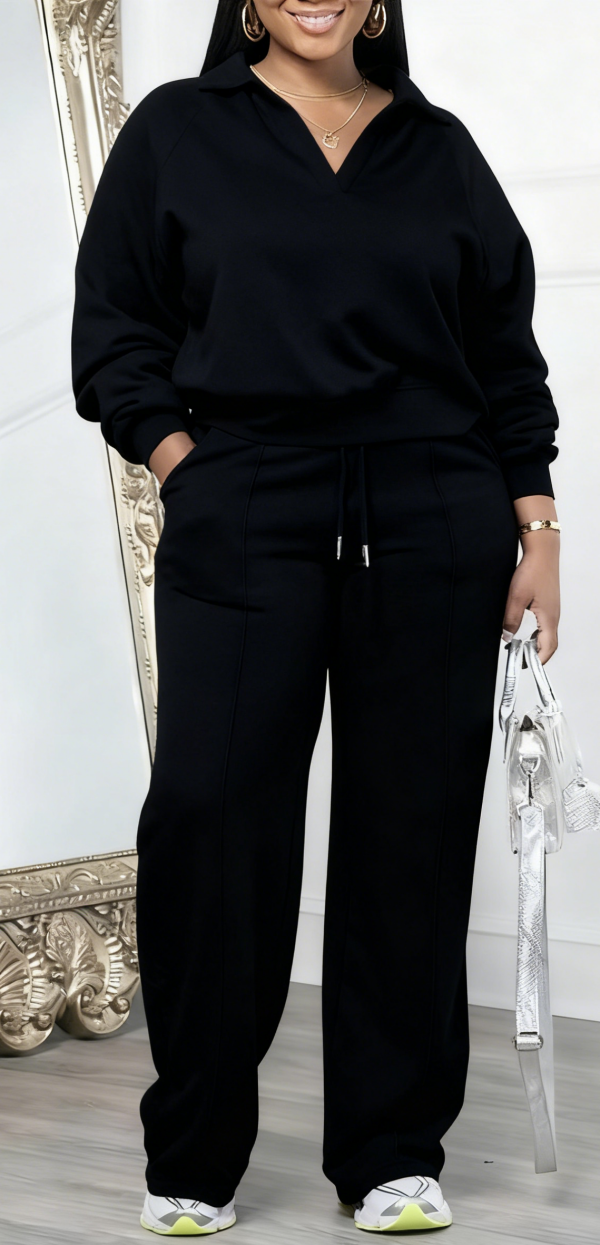 Women's Solid Color Casual Set