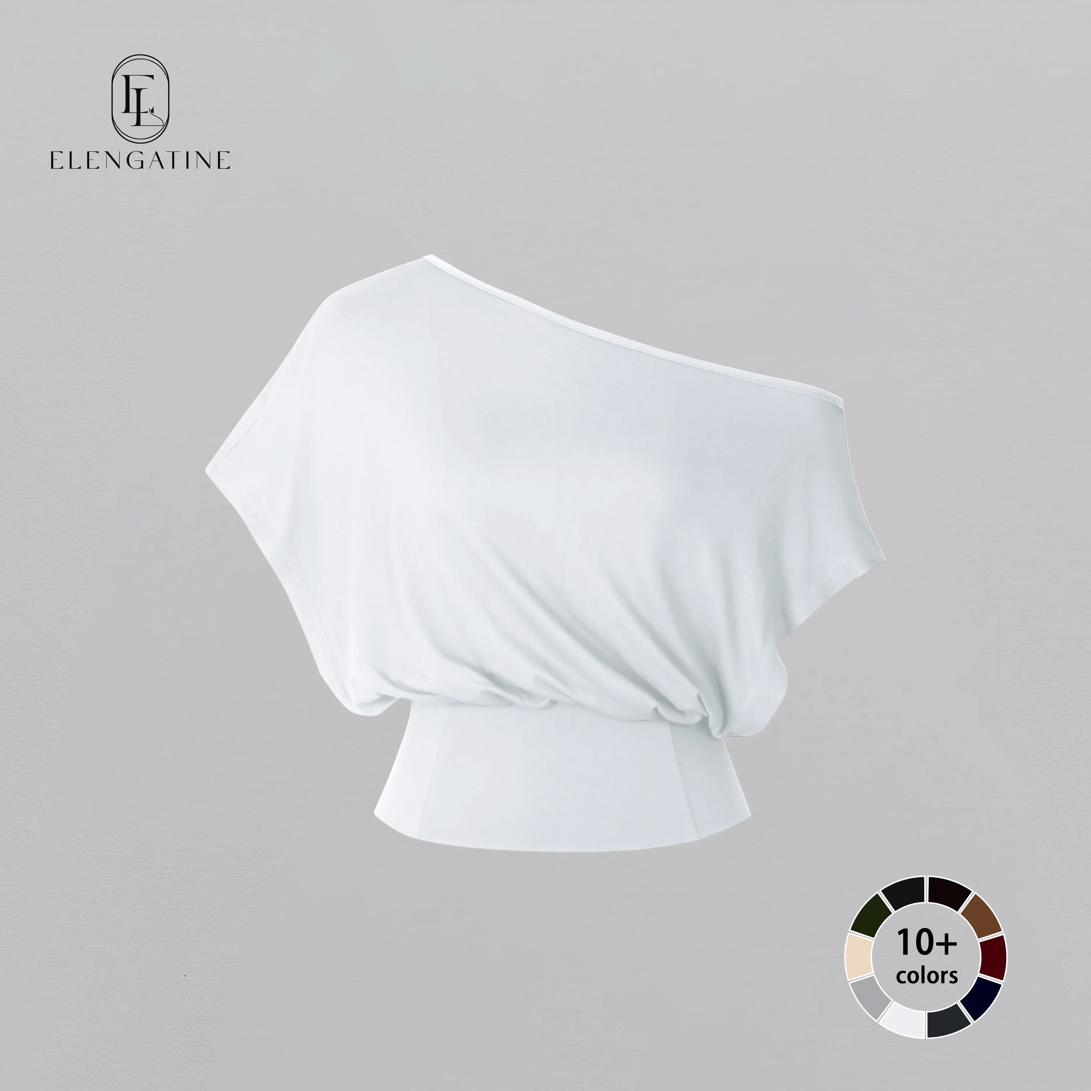 This Week's Special Price✨Women's One Shoulder Y2K Crop Top - Soft Stretchy Slim Fit Short Sleeve Casual Going Out Tee💥
