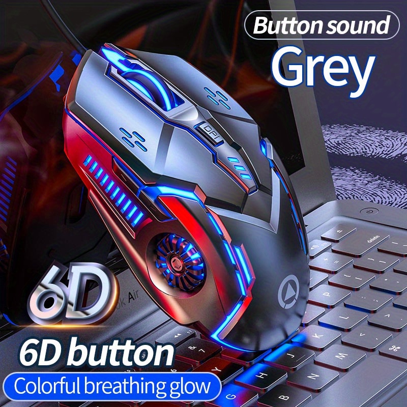 RGB Wired Gaming Mouse With Silent Clicks