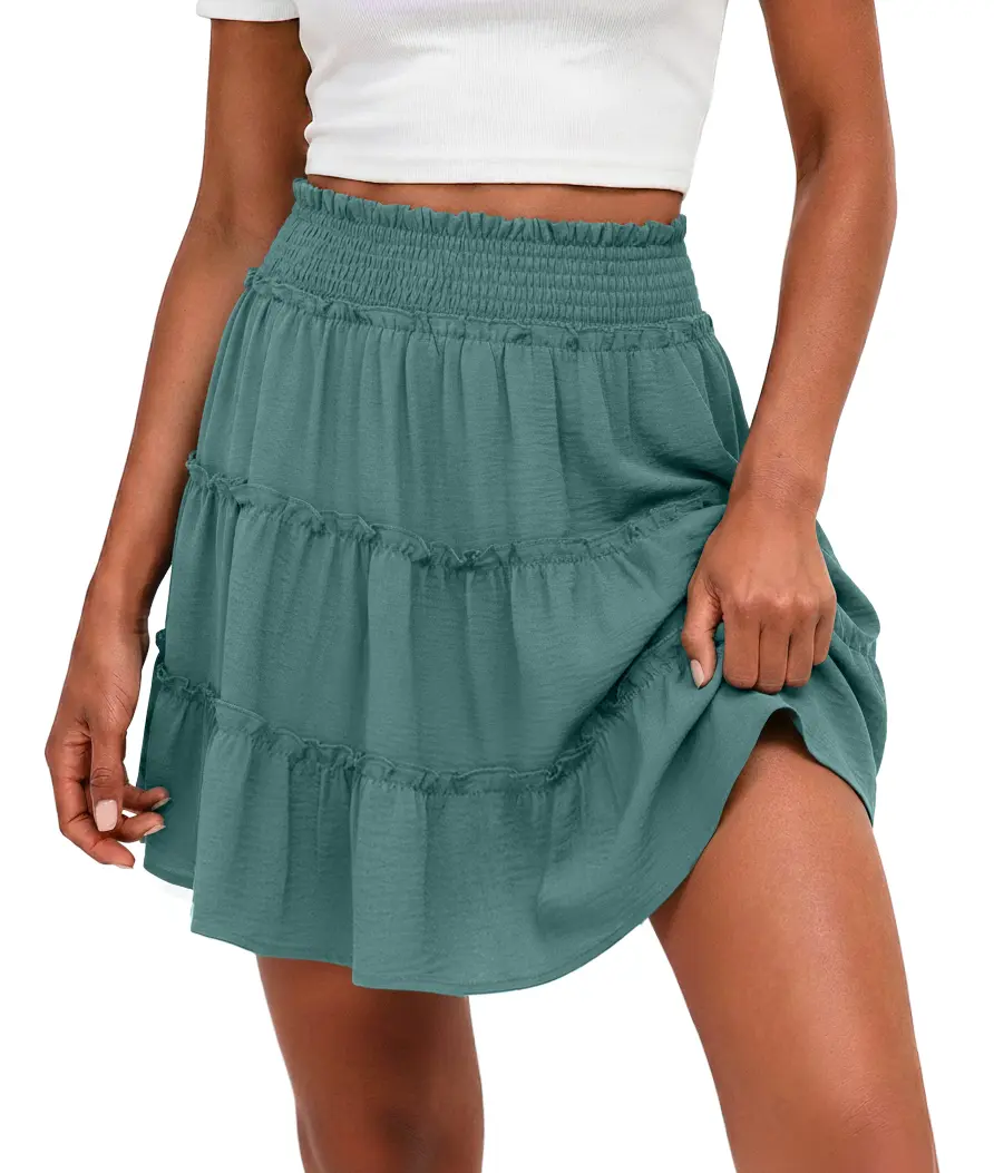 🌸 Women's Boho Ruffle Skort with Pockets