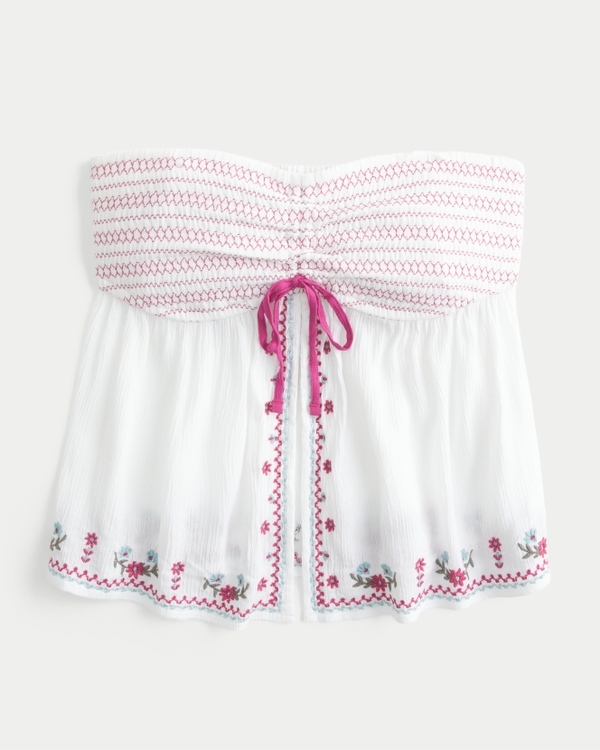 Easy Strapless Flyaway Babydoll Top