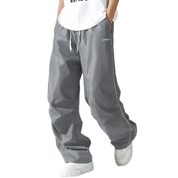 Men's Athletic Pants — Straight-Leg Trousers for Outdoors, Hiking, Running, and Fitness (With Pockets)