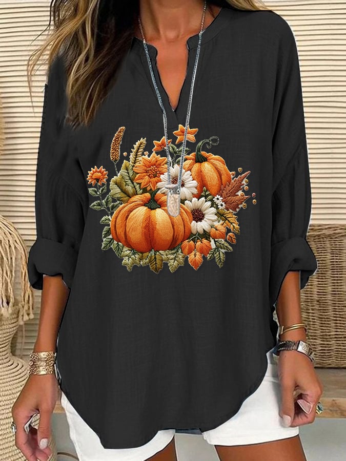 Women's Fall Pumpkin Thanksgiving Shirt