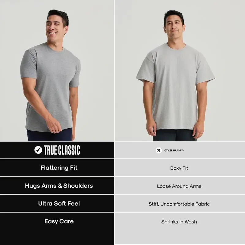Men's four-piece short-sleeved crew neck T-shirt set
