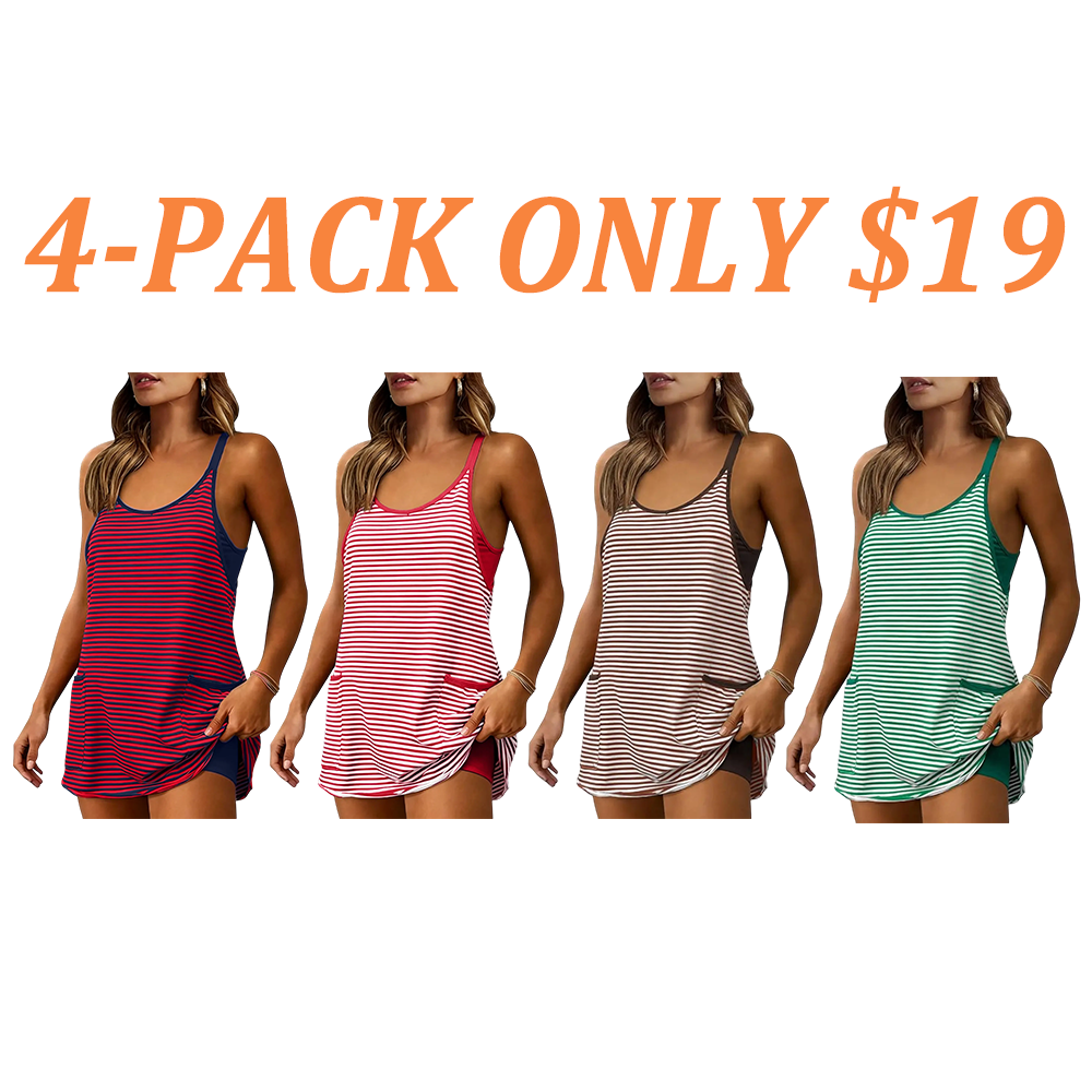 Women's Summer Sleeveless Mini Dress Athletic Strap