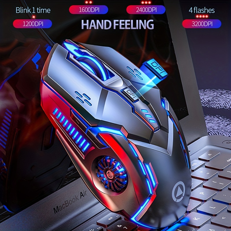 RGB Wired Gaming Mouse With Silent Clicks