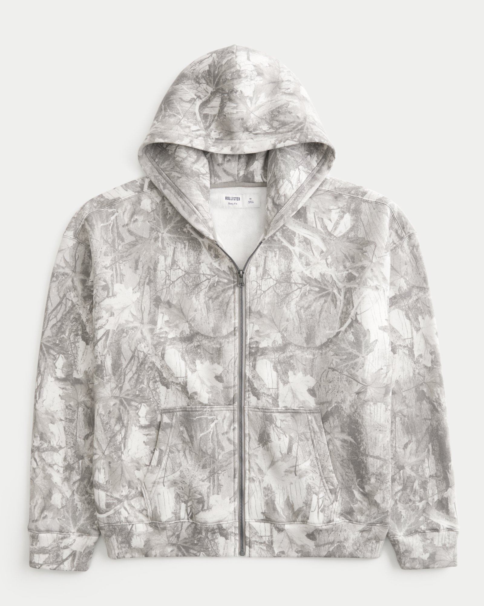 Boxy Zip-Up Hoodie
