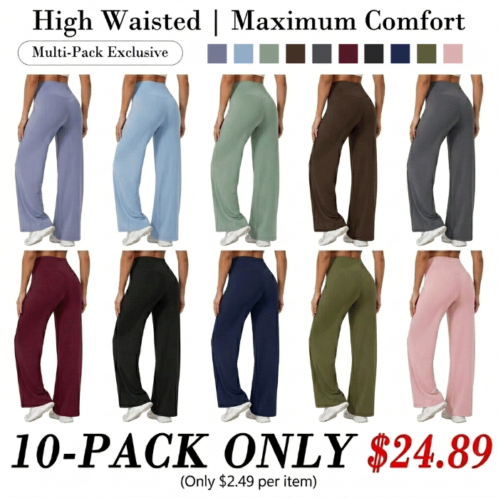 Leggings High-Waist Straight-Leg No Front Seam Buttery Soft Gym Yoga Pants for Women Fitness Tights