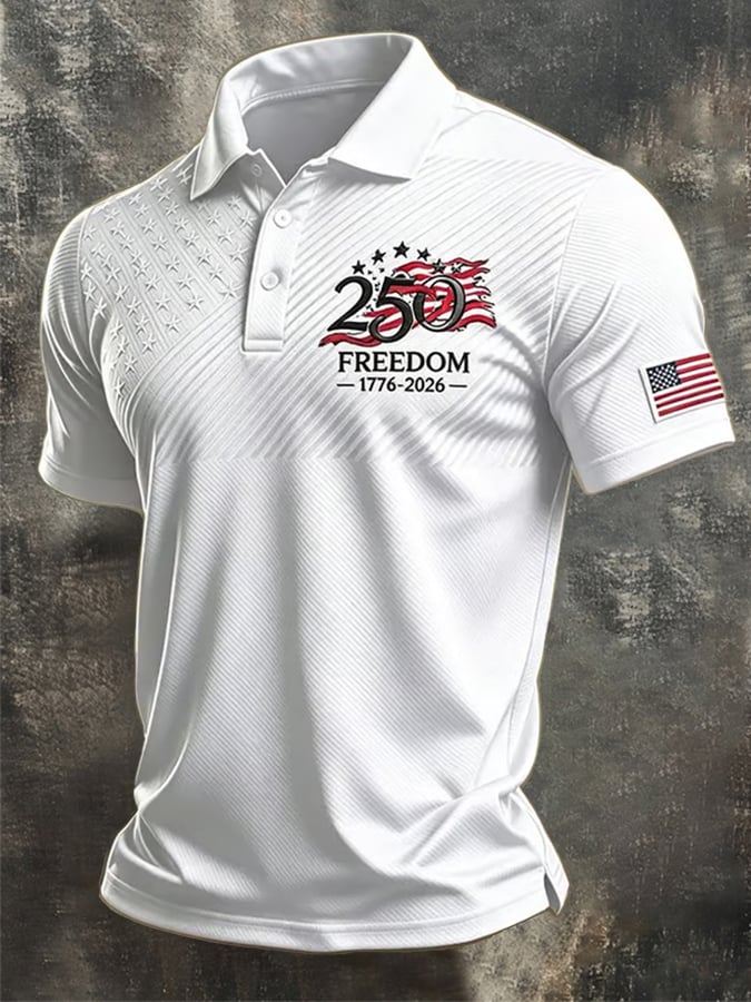 Men's U.S. 250th Anniversary Printed Polo Shirt