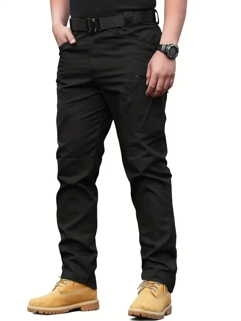 Men's Tactical Cargo Pants — Combat-Inspired Versatility, Mid-Rise Elastic Pull-On Design, Multi-Pocket Configuration