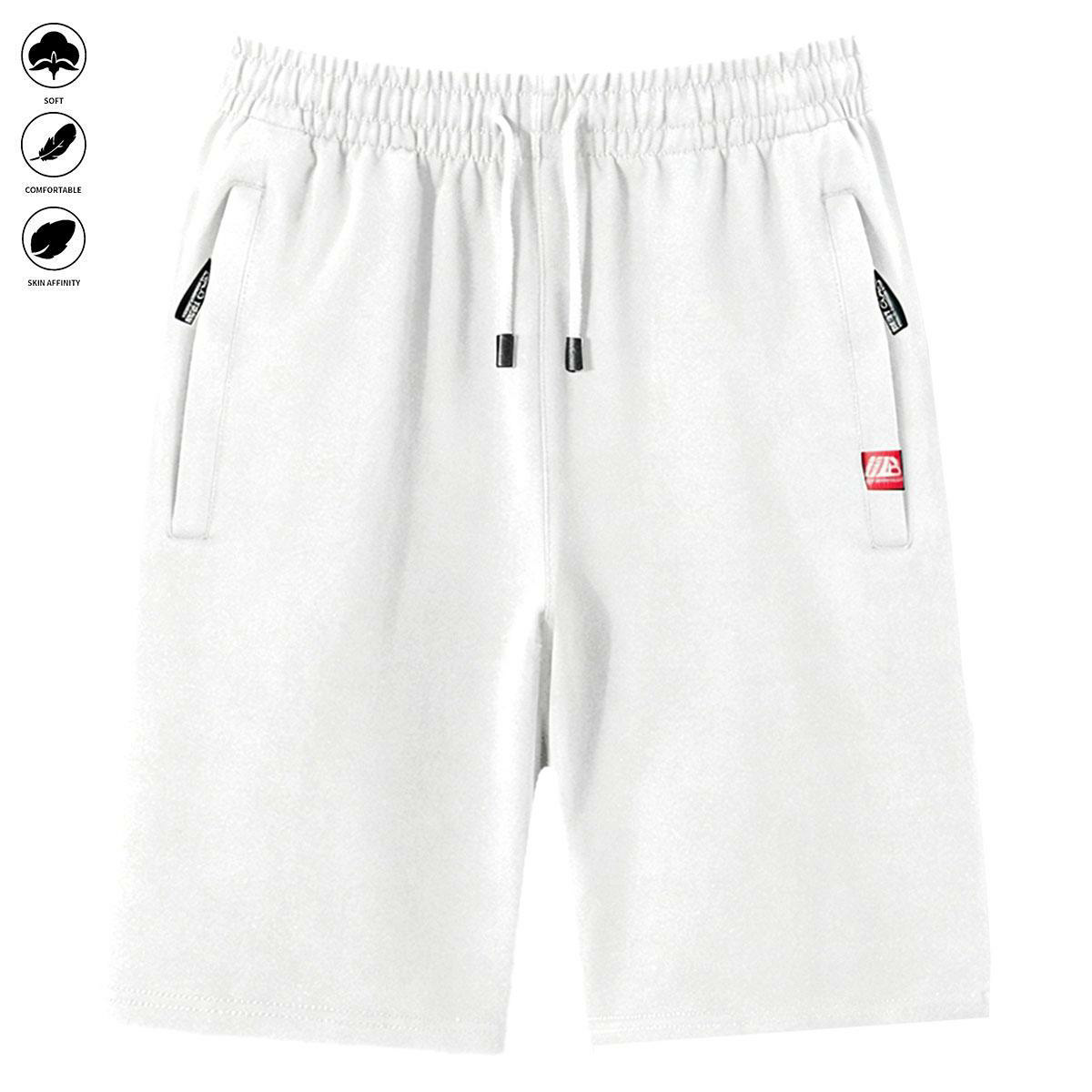 Men's Casual Breathable Summer Sports Shorts with Pullstring and Zipper for Beach Outdoor Activities Cycling Daily Wear