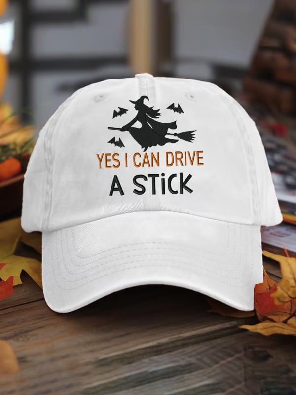 Retro Yes I Can Drive A Stick Print Casual Baseball Cap