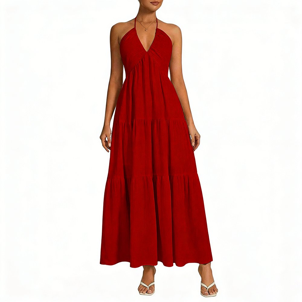 Women's Casual Basic Loose Fit Sleeveless Dress