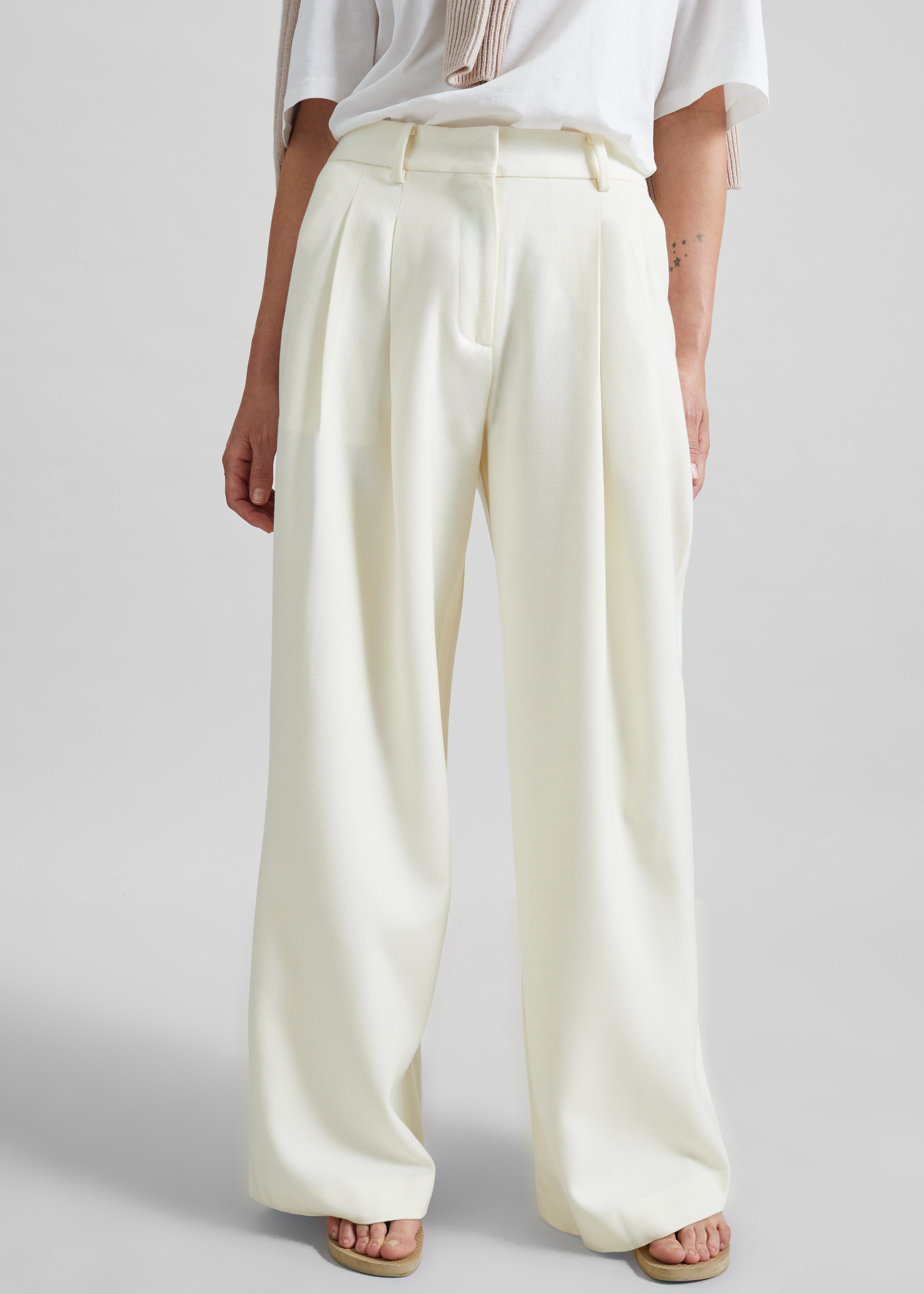 Halser Pintuck Trousers - Ivory