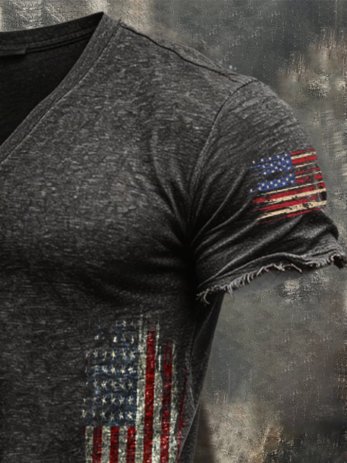 Men's Retro Loose-fitting Pure Cotton Comfortable Stretch Breathable T-shirt