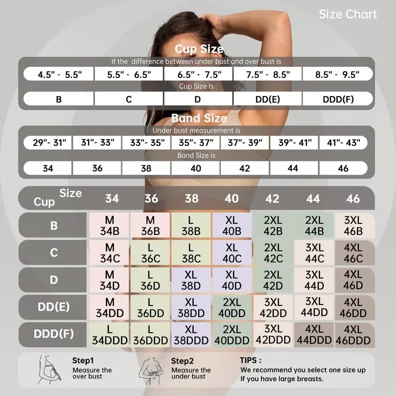 Women Wirefree Bras for Women Full Coverage No Underwire Everyday Bras Comfortable Wireless Padded Bras