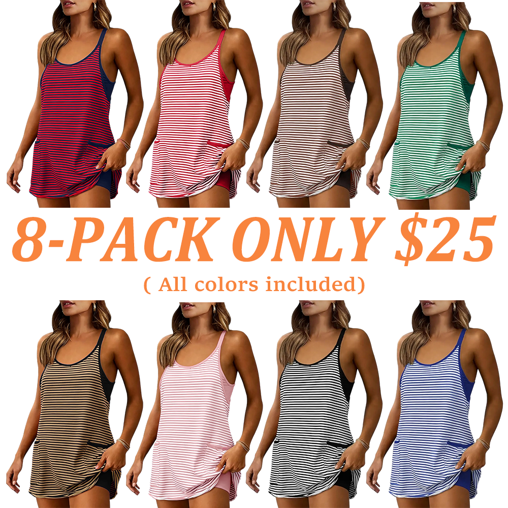 Women's Summer Sleeveless Mini Dress Athletic Strap