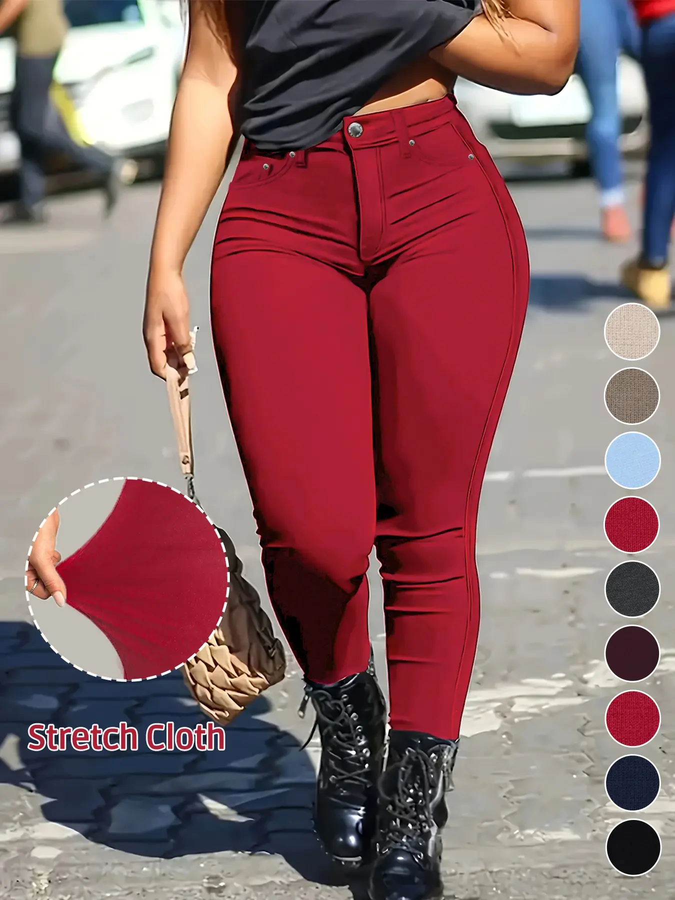 Women's Button-Fly Leggings (with Pockets)