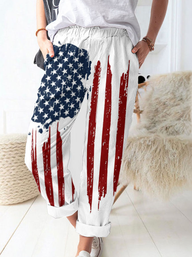 Women'S Independence Day Printed Casual Pants