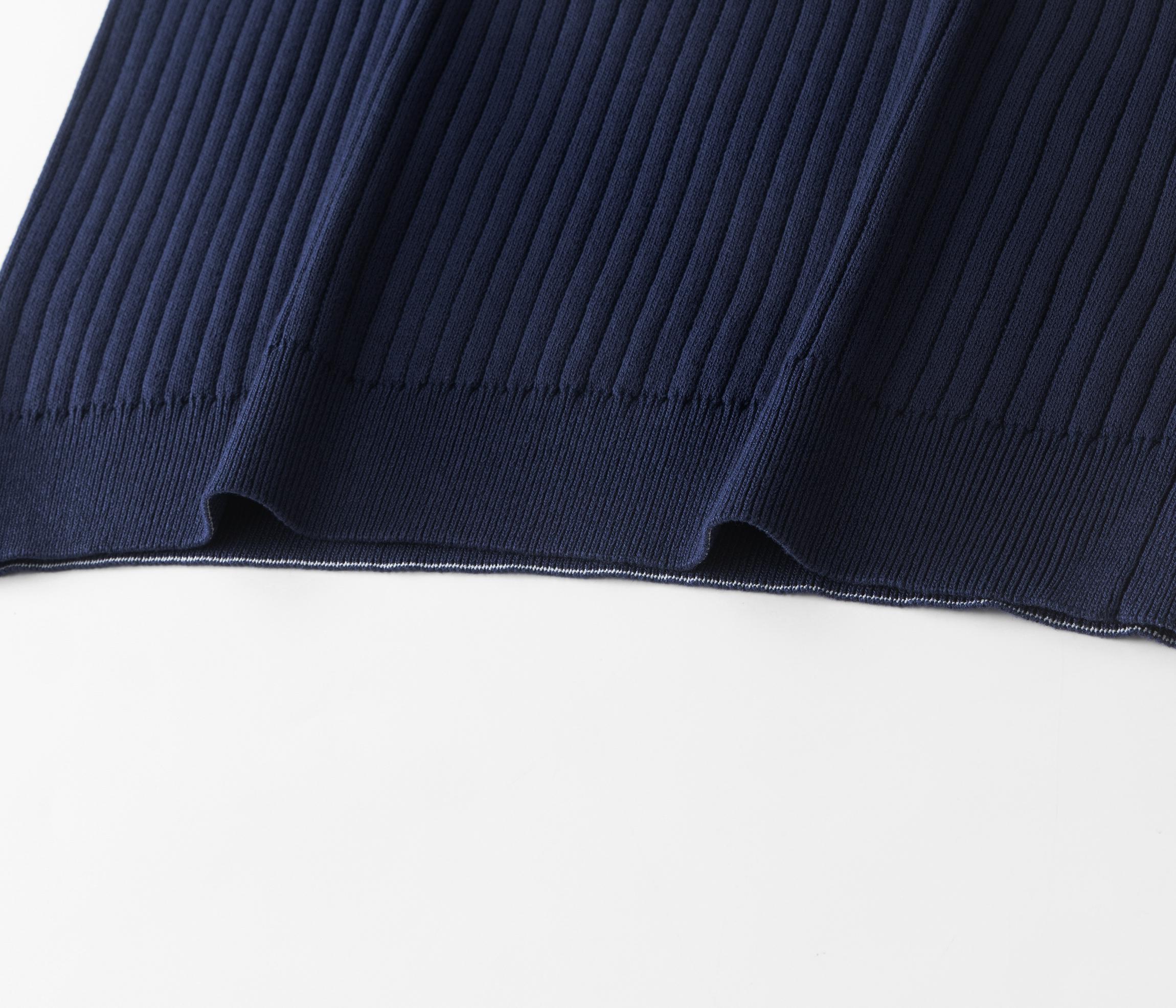 Men's Vintage Rib-Knit Polo Shirt