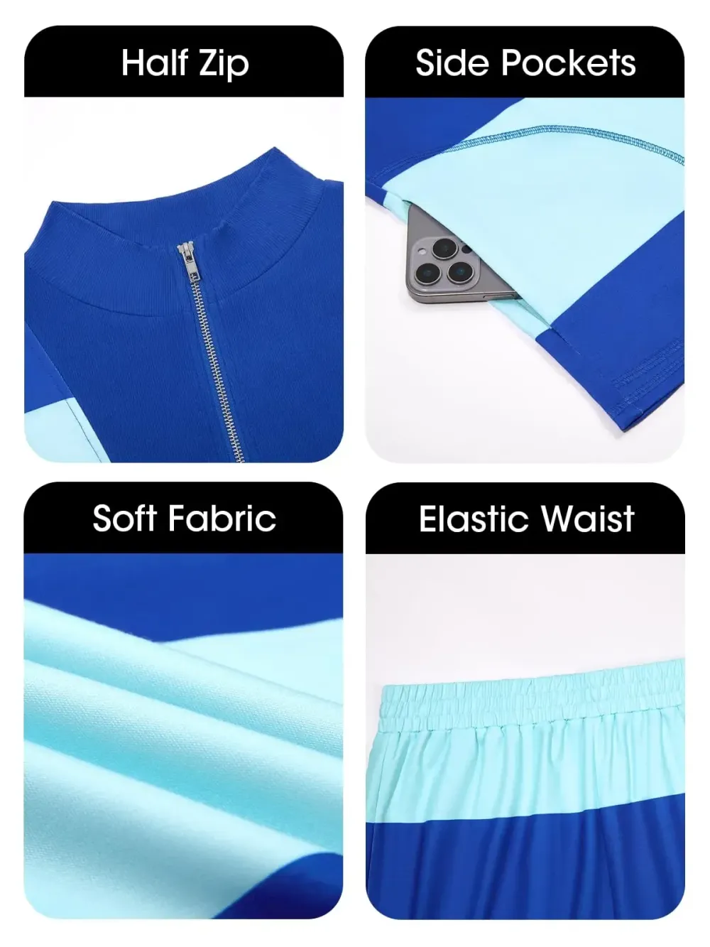 Womens 2 Piece Outfits Summer Striped Sweatshirt Workout Shorts Sets Matching Lounge Set