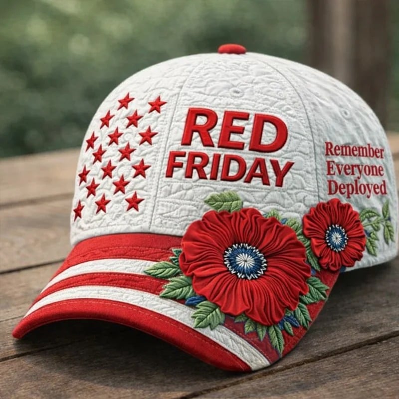 Red Friday Print Casual Hat (Unisex)