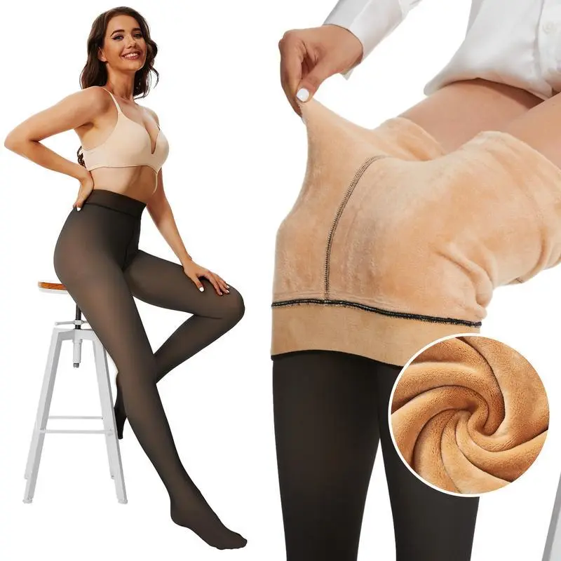 Women Fleece Lined Warm Sheer Winter Tights