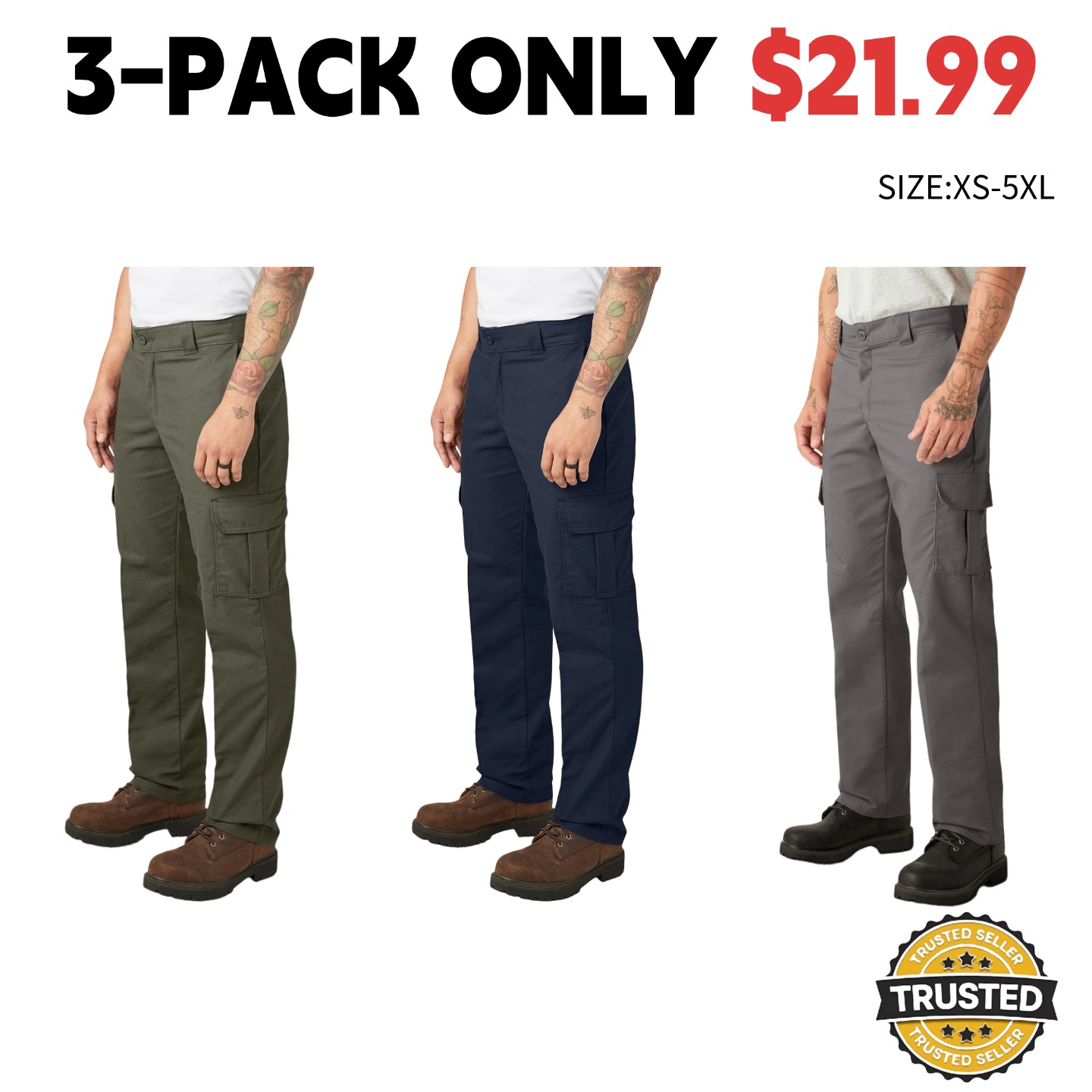 Men's Classic FLEX Series Regular Fit Cargo Pants