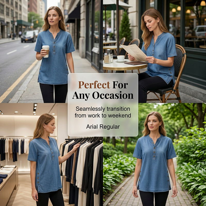 Women's Lightweight Casual Denim Top