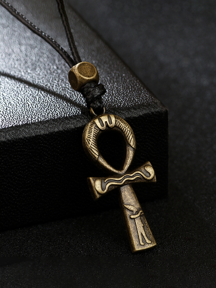 Vintage Egyptian Cross Adjustable Necklace