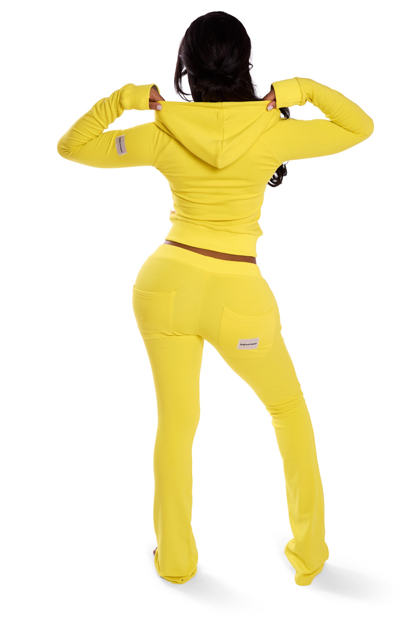 BODY KNITWEAR ZIP HOODIE (YELLOW)