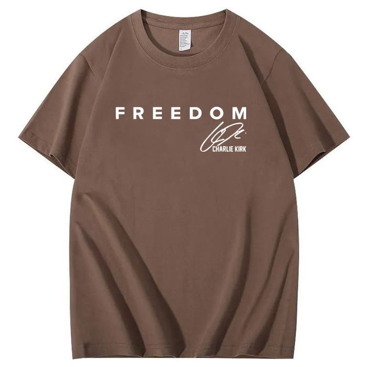 Freedom Pattern100% Cotton T-Shirt