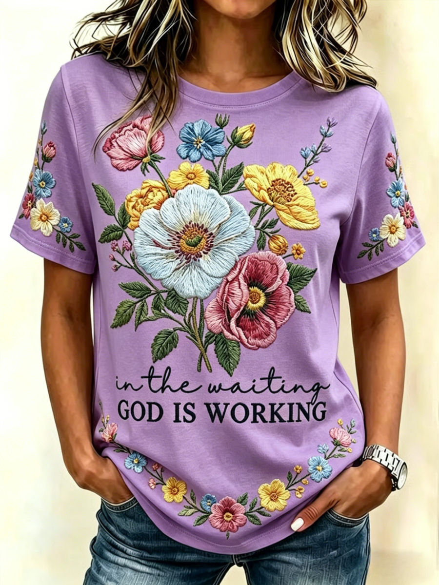 Women's Summer Faith Printed T-shirt