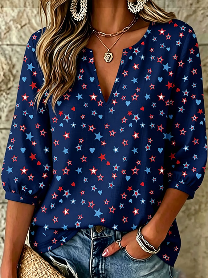 Women'S American 250th Anniversary Print  T-Shirt