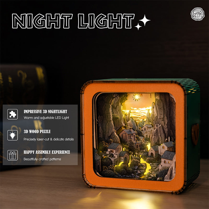 Valley Village Kit - 3D Wooden Puzzle Night Light