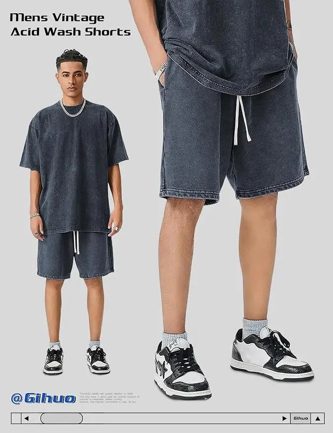 Vintage Washed Cotton Street Shorts