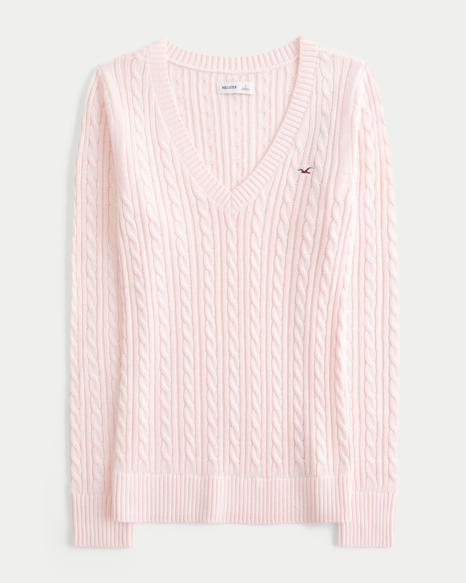 Cable-Knit Icon V-Neck Sweater