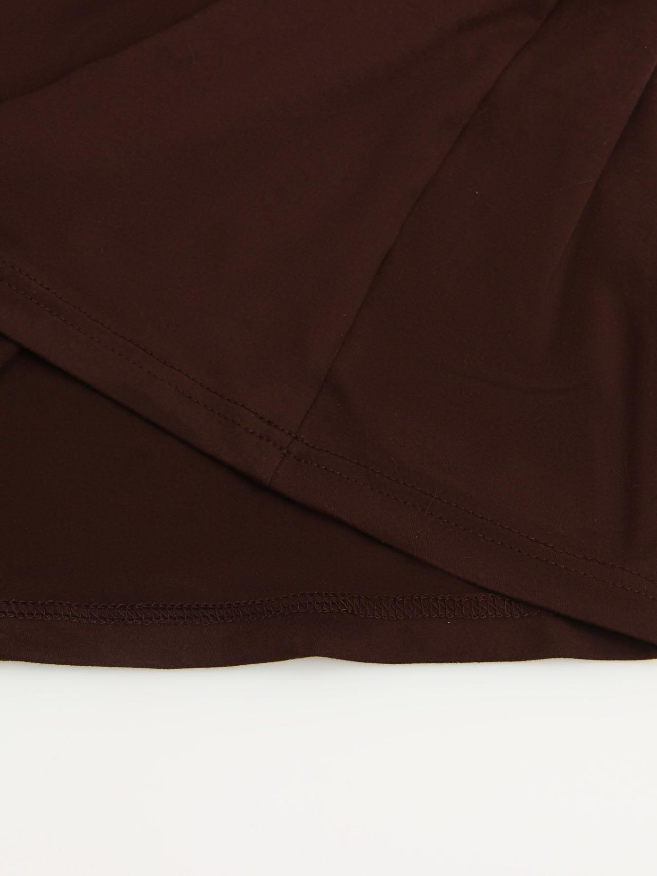 🔥🔥 Last Chance! 6 Pieces for $24.9, Today Only! 🔥Women's Long Coffee Color Dress, Casual Fitted Style, Large Round Neck Short Sleeve Pocket Sleepwear, Soft Fabric All Seasons Wear