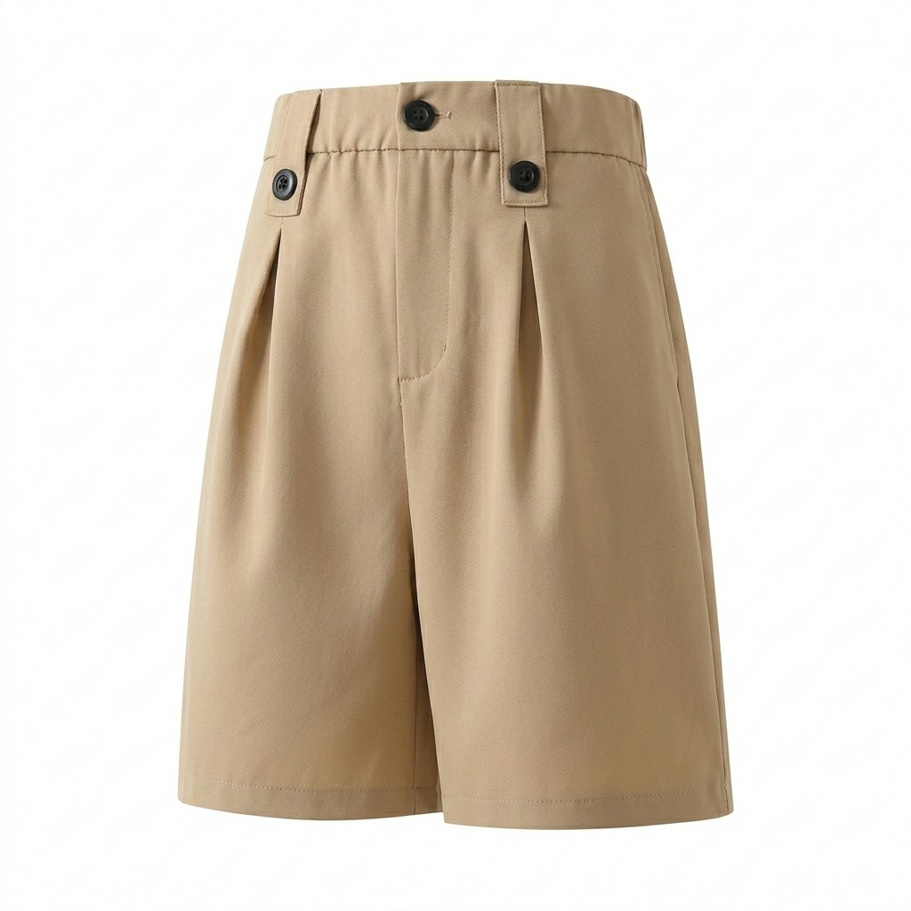 Men's High Waisted Pleated Dress Shorts – Black Suit Shorts for Casual & Formal Summer Wear