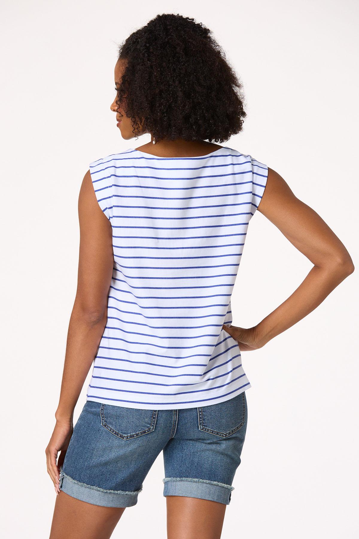 Stripe Floral Top