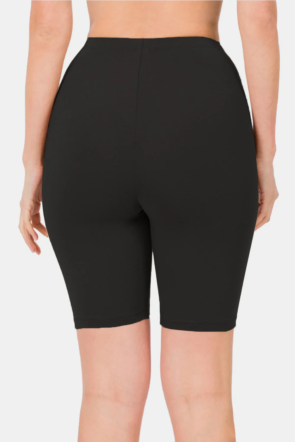 Casual Moves High Waist Biker Shorts in Black